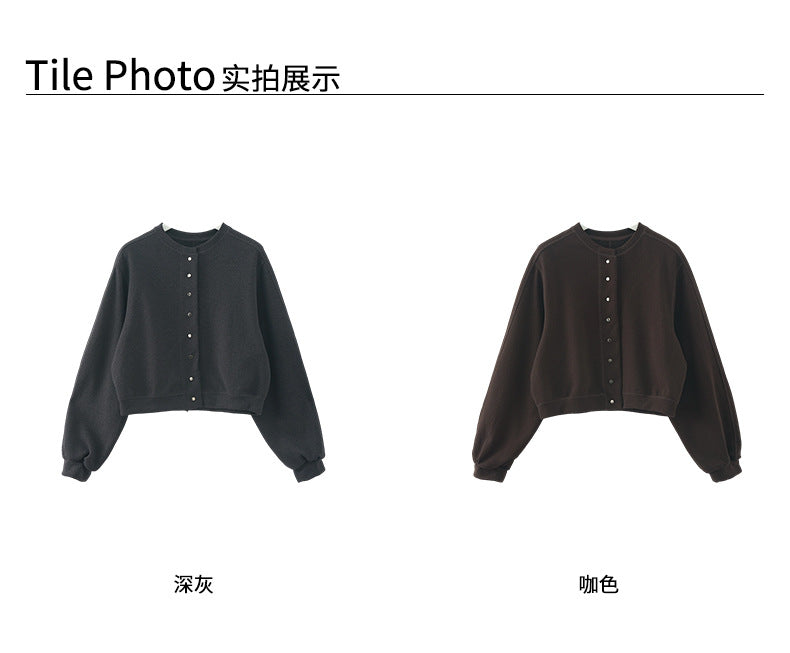 【H567】實拍秋冬挺版圓領棒球服外套251021