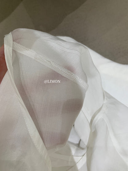 【L8689】實拍檸檬夏季簡約交叉後繫帶襯衫上衣250421