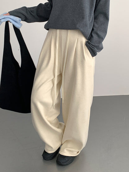 【LD11033】實拍冬季復古極簡寬鬆慵懶垂感彎刀褲251124