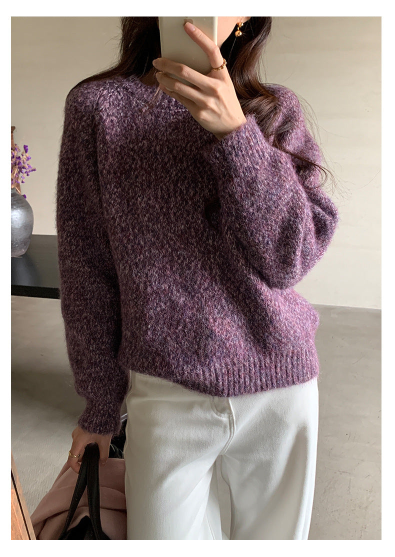 【H5505】實拍復古氣質花紗加厚針織毛衣251118