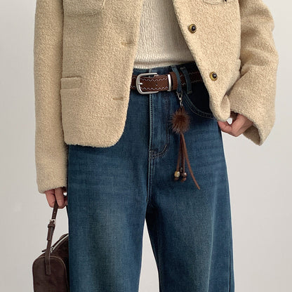 【LD9632】實拍氣質經典厚款羊毛43%白鴨絨外套（白鴨絨50%)251209