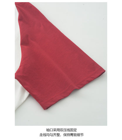 【H5365】實拍夏天韓版墨鏡小狗寬鬆長版棉質T恤250708