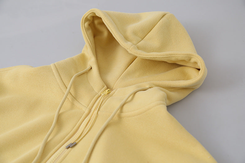 【LD11064】實拍慵懶灰色加絨加厚連帽寬鬆衞衣251209