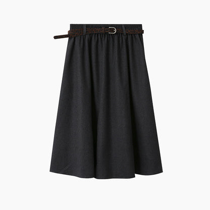 【LD11034】實拍毛呢超顯瘦保暖高腰大裙擺a字裙251124