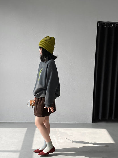 【cimz6389】實拍加絨加厚酪梨女孩長袖衞衣251120