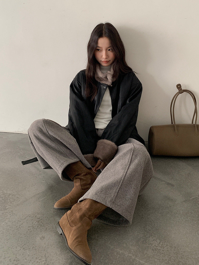 【LD11047】實拍休閒加絨加厚彎刀褲251202