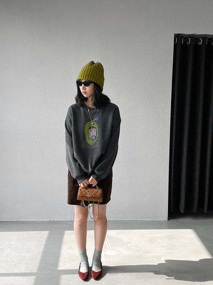 【cimz6389】實拍加絨加厚酪梨女孩長袖衞衣251120