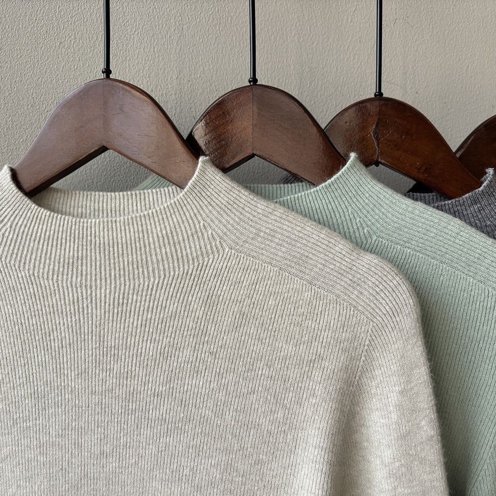 【Y315】實拍高級感半高領針織衫（棉羊毛4%)251106