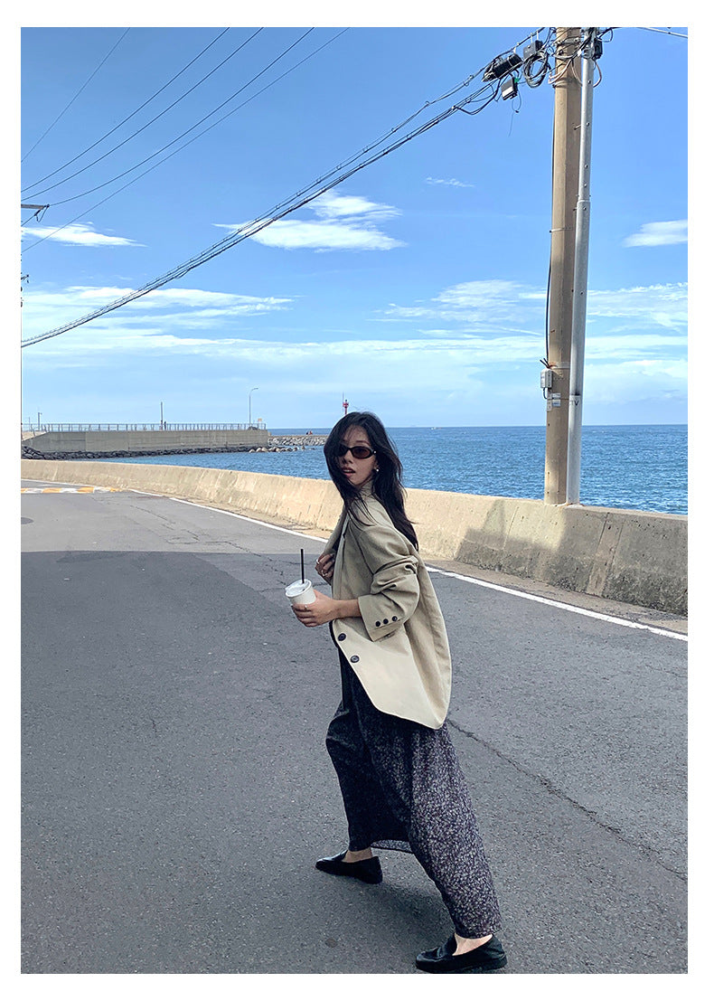 【H5385】實拍韓版秋季顯瘦休閒西裝外套250902