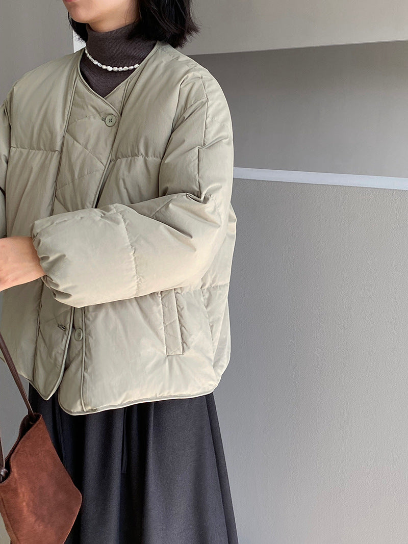 【cimz1010】實拍冬日温暖加厚90％白鴨絨羽絨外套大衣251128