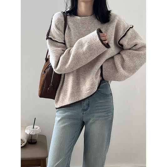 【YP2472】 實拍熱銷不規則針織毛衣251023