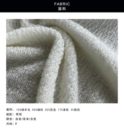 【cimYL198】韓系氣質高質感羊毛10小心機露背一字領長袖針織衫260828