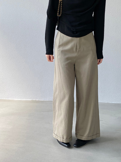 【cim1678】實拍法式高級優雅感顯瘦天絲棉直筒褲251030