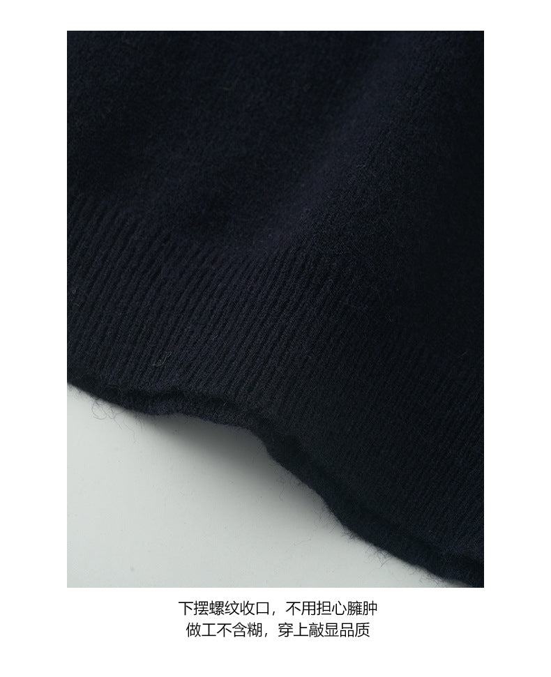 【H564】實拍貓咪刺繡Polo針織衫251021