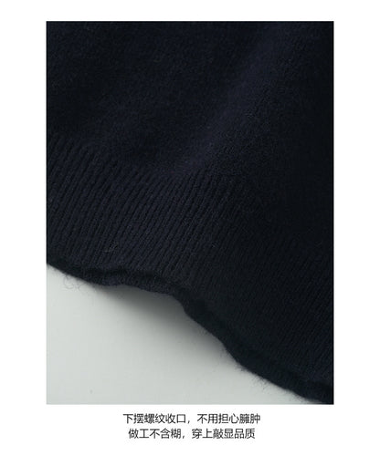 【H564】實拍貓咪刺繡Polo針織衫251021