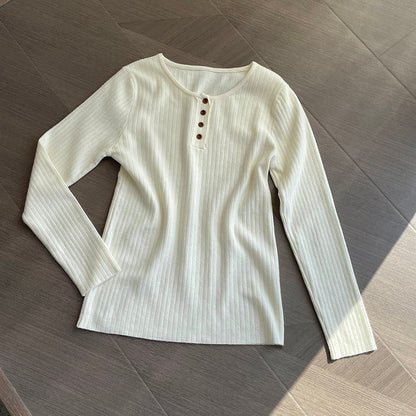 【cimYL369】實拍圓領坑條安迪绒氣質針織衫251201