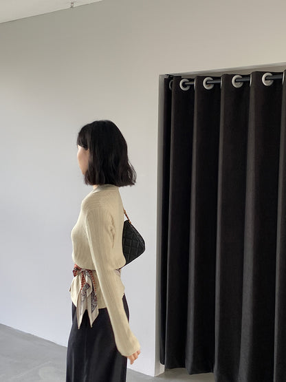 【cim6901】實拍慵懶紙片人polo領針織衫251030