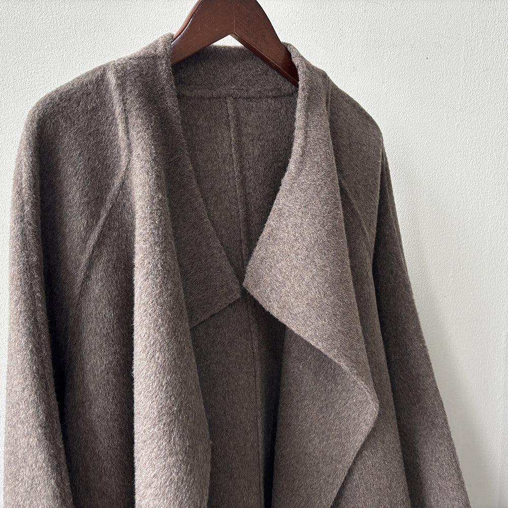 【Y8511】實拍高級感立領羊毛呢大衣外套（棉羊毛52%)251106