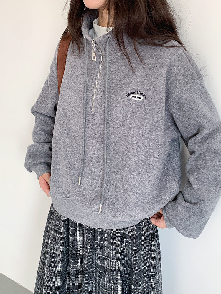 【LD11008】實拍復古毛呢格子高腰a字裙(左右有口袋）251110