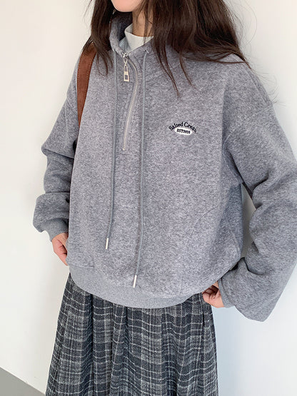 【LD11008】實拍復古毛呢格子高腰a字裙(左右有口袋）251110