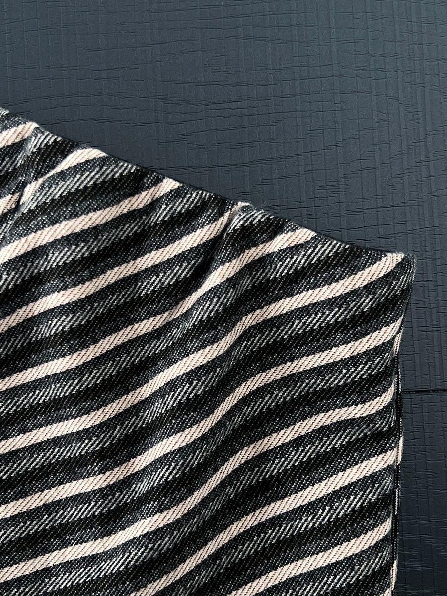 【cim2217】實拍時髦氣質斜紋高腰中長裙251030