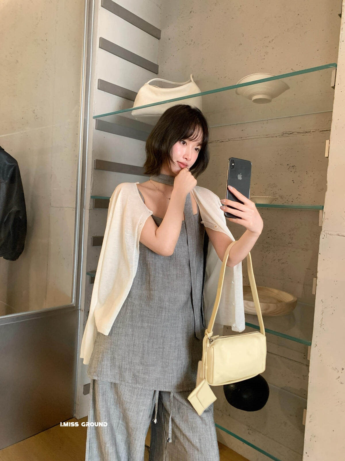 【】IMISS高品质亚麻吊带背心女2026夏季新款时尚百搭小衫衣服(配飘带
