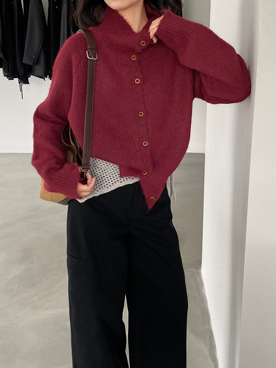 【cim8616】實拍質感加厚慵懒態度高領針織毛衣251114