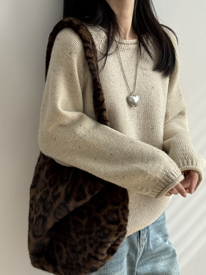 【Y276】實拍冬季軟糯慵懶保暖針織毛衣（棉羊毛10%)251106