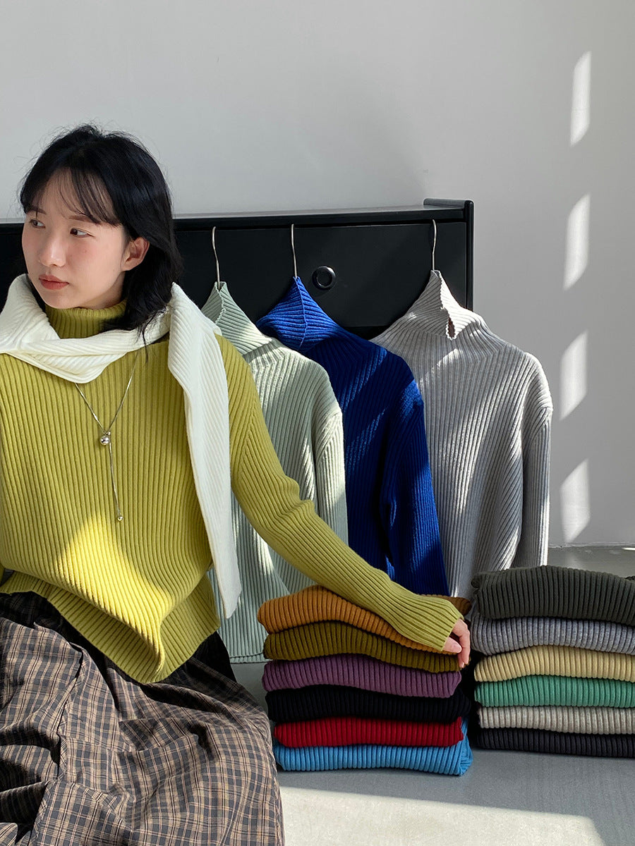 【cimz1388】實拍高領加厚高級感針織毛衣251128