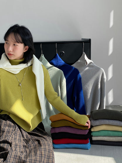 【cimz1388】實拍高領加厚高級感針織毛衣251128