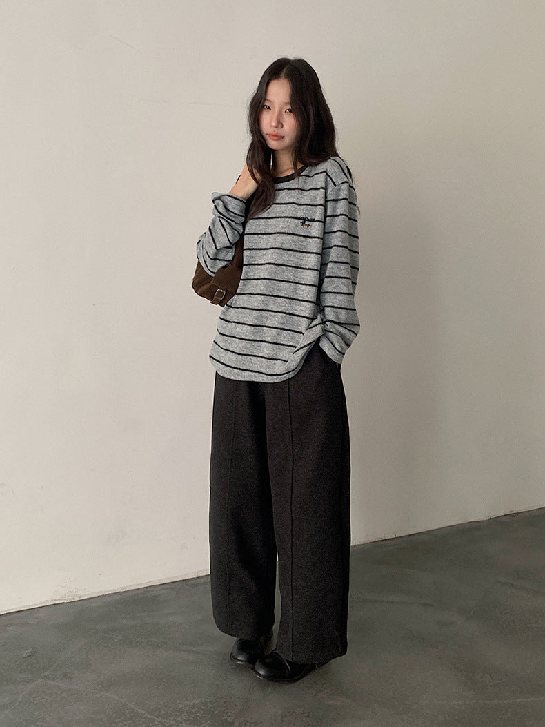 【LD11047】實拍休閒加絨加厚彎刀褲251202