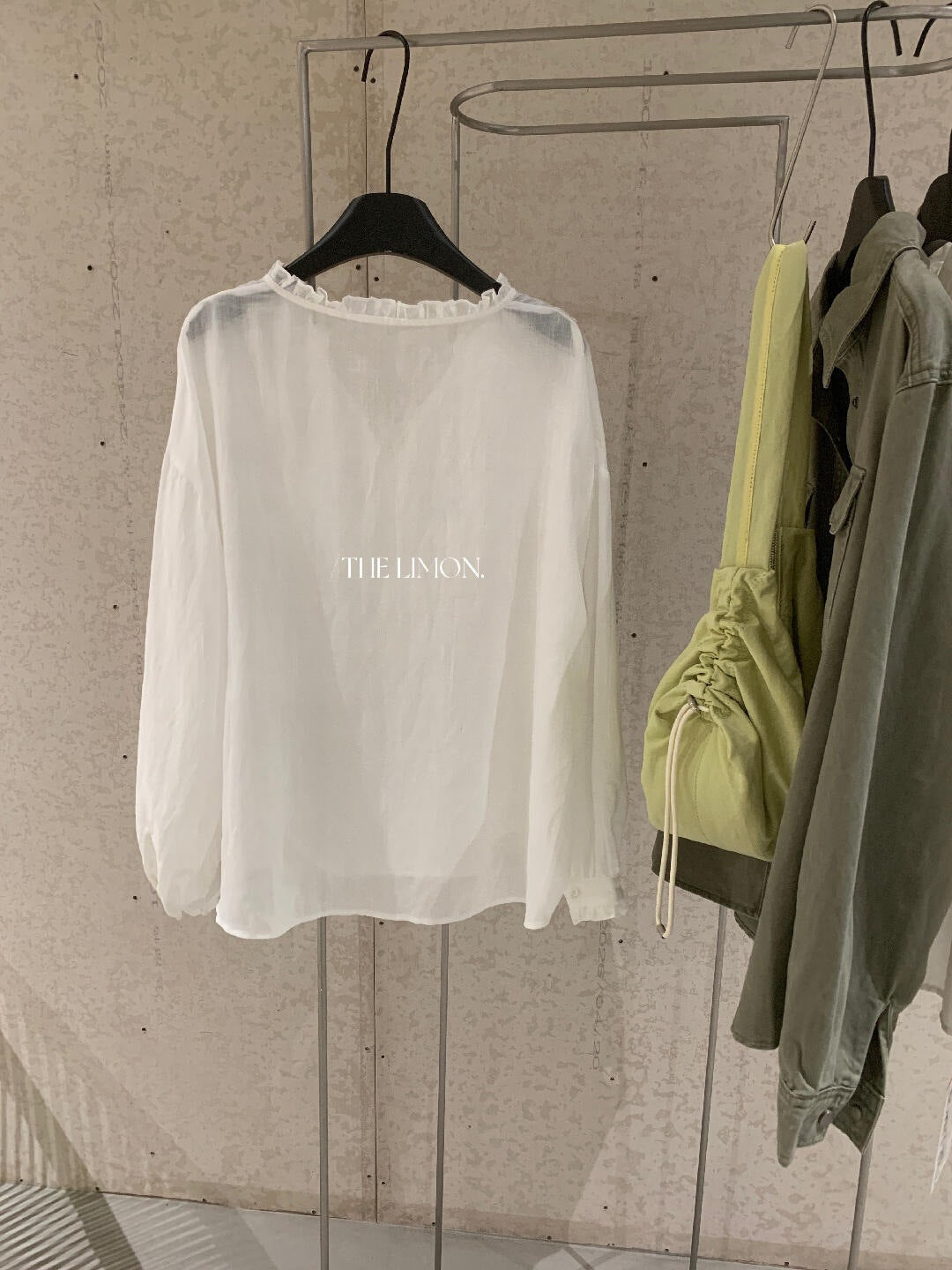 【L11165】檸檬家法式重工・提花寬鬆顯瘦V領長袖襯衫260831