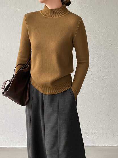 【cimz1190】實拍一體絨加絨加厚保暖小高領針織衫251120