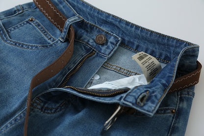 【LD11246】實拍S~XL美式復古大長腿👖高腰彈力顯瘦微喇叭寬鬆直筒牛仔褲260414