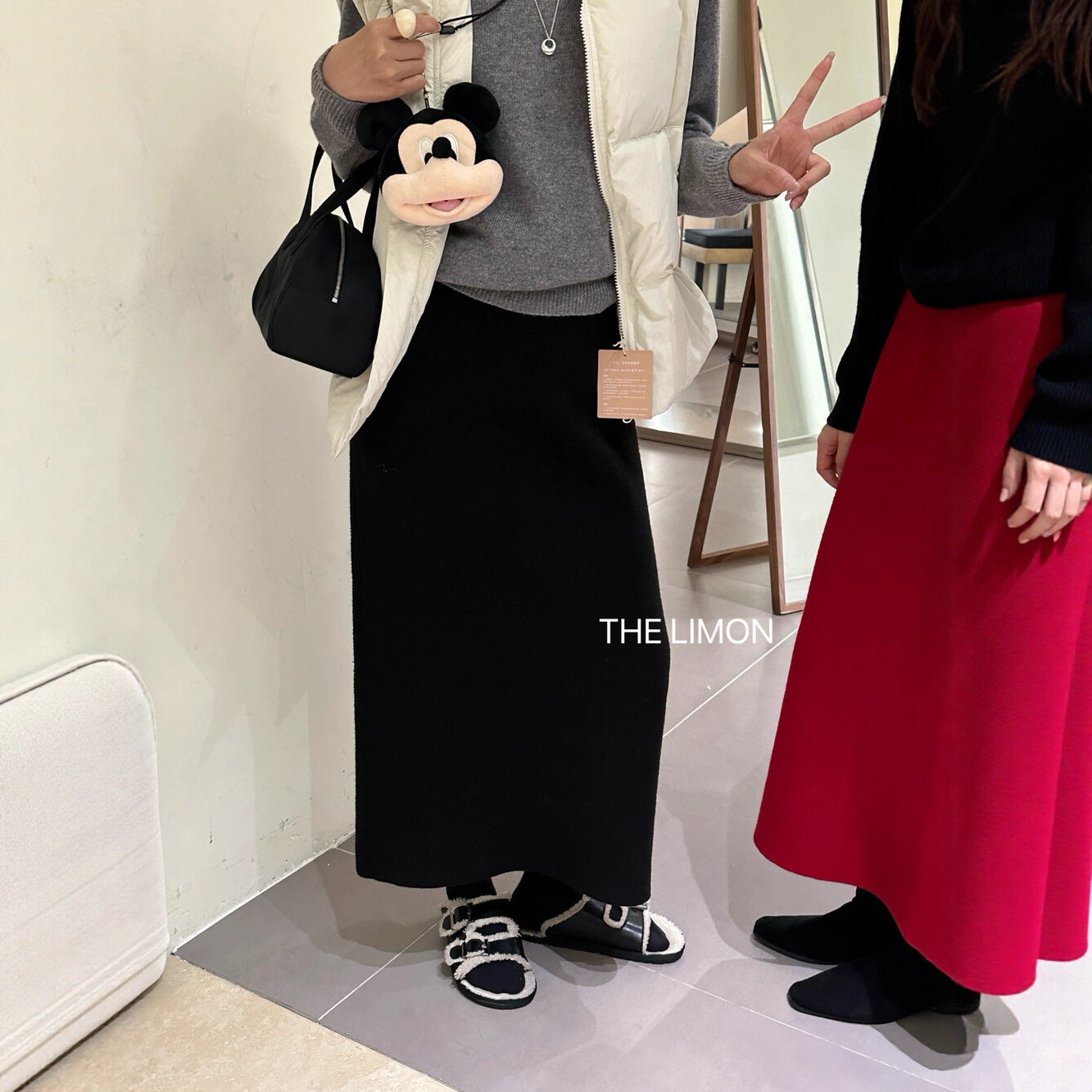 【L8362】實拍檸檬秋冬顯瘦厚磅高腰直筒針織裙251208