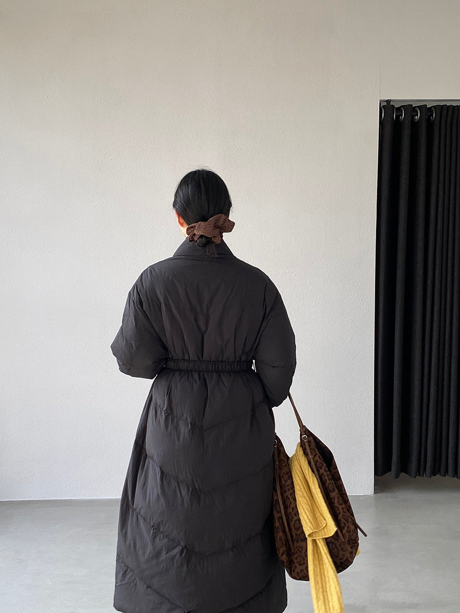 【cimz6386】實拍歐美大氣抗寒鎖温收腰氣質羽絨外套（白鴨絨90%)251120