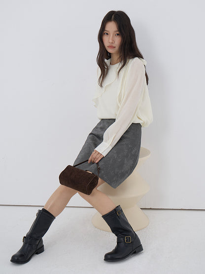 【LD3290】實拍法式釘珠蝴蝶結天絲雪紡襯衫251103