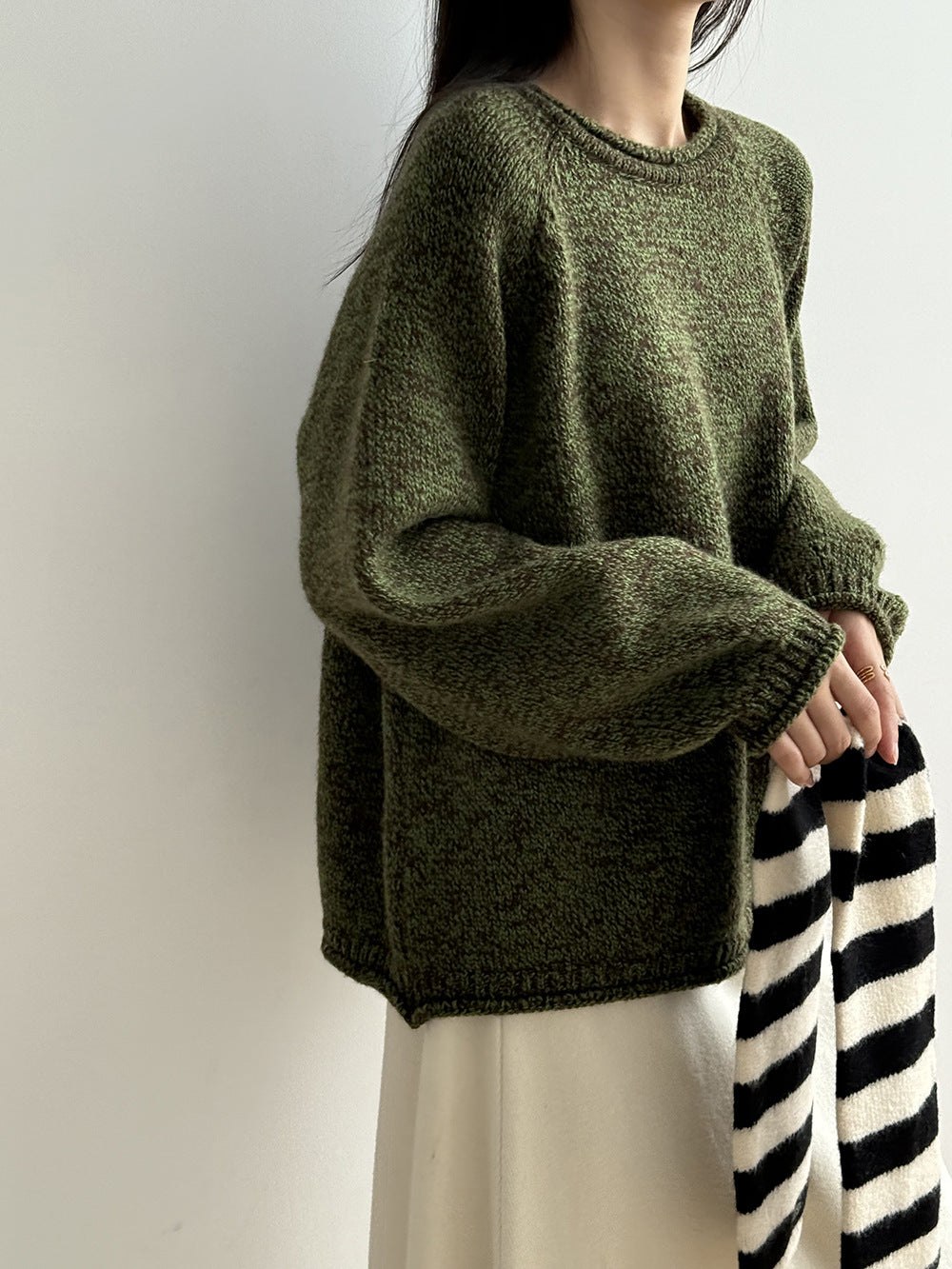 【Y276】實拍冬季軟糯慵懶保暖針織毛衣（棉羊毛10%)251106