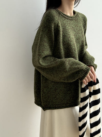 【Y276】實拍冬季軟糯慵懶保暖針織毛衣（棉羊毛10%)251106