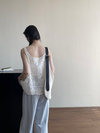 【cimYL201】實拍日系棉質重工刺繡提花背心250410