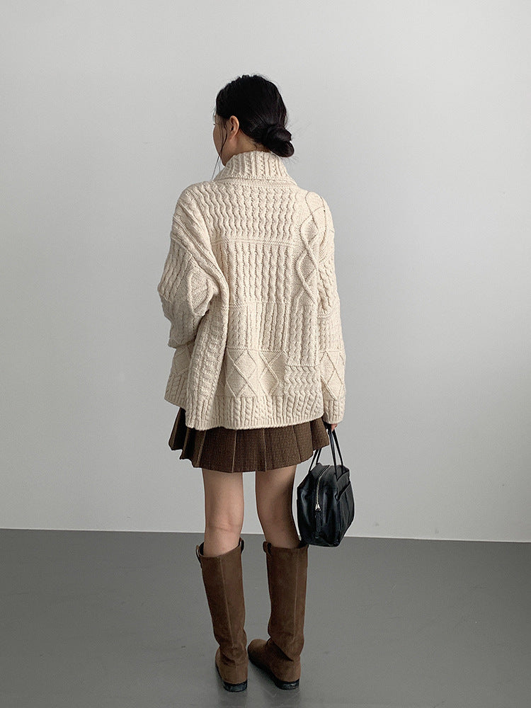 【LD3299】實拍S~XL秋冬露思同款～刺繡毛呢百褶裙251103