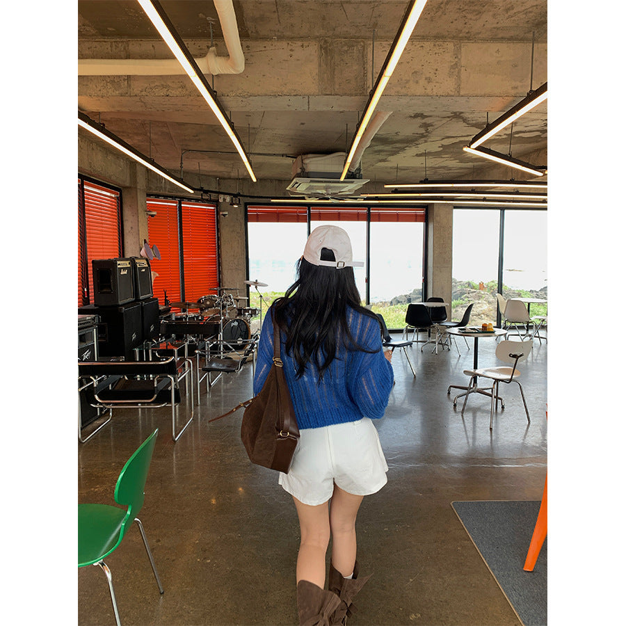 【H5387】實拍韓版設計顯瘦開叉裙褲(內有安全褲）250902