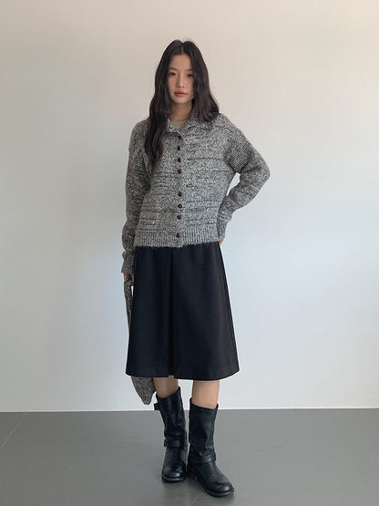 【LD3296】實拍輕奢復古寬翻領厚實針織外套＋針織包251103