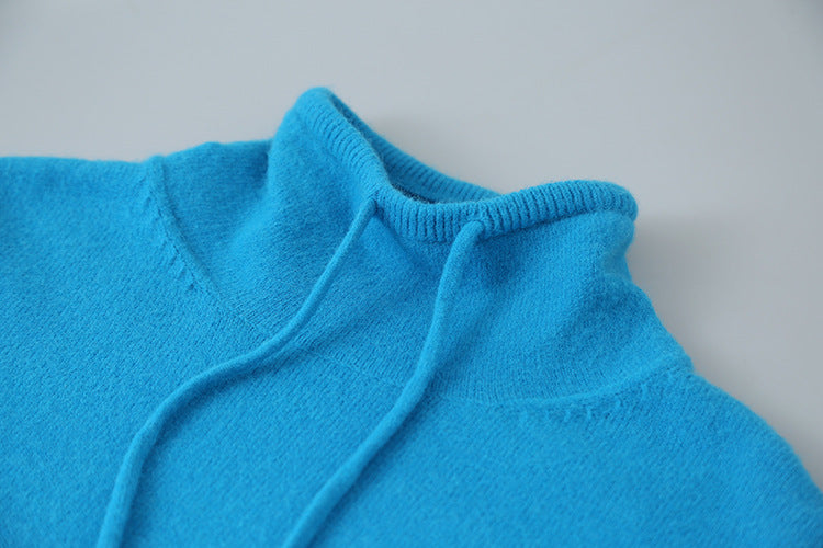 【LD3294】實拍慵懶復古立領羊駝絨針織衫251103