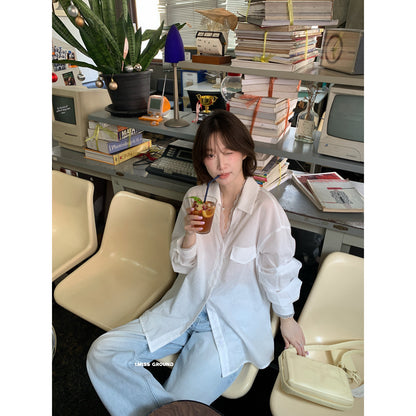 【LR2266】實拍imiss質感推薦！蕾絲苧麻長袖襯衫260305