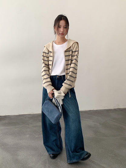 【LD11049】實拍S~XL美式加絨加厚高腰牛仔褲＋皮帶腰包251202