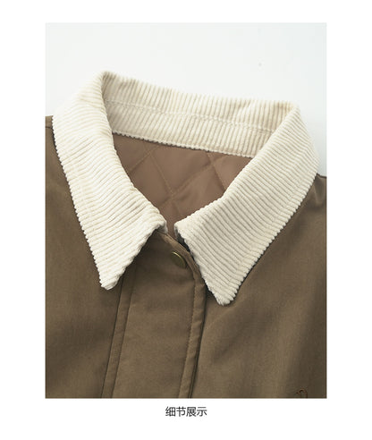 【H5489】實拍復古鋪棉保暖風衣外套251109