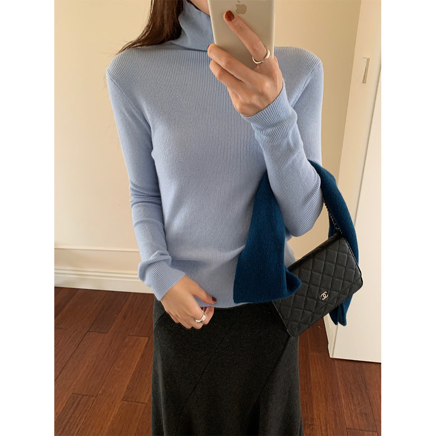 【H5525】實拍冬季7色高領毛織衫251125