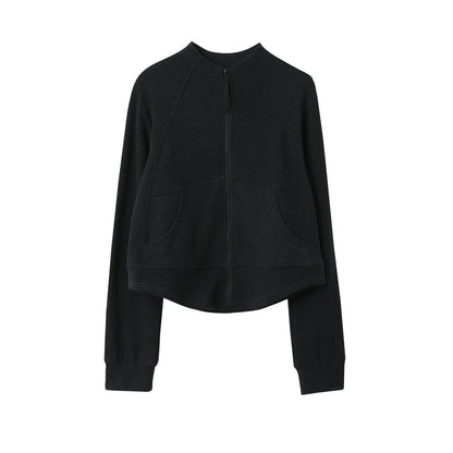 【LD3293】實拍立領雙頭拉鍊衞衣外套251103