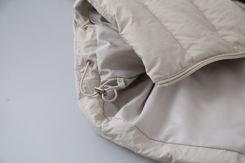 【LD11067】實拍簡約設計保暖立領含絨棉服外套（白鴨絨50%)
251209